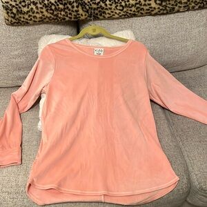 NWT Wonderly velour pajama top, medium